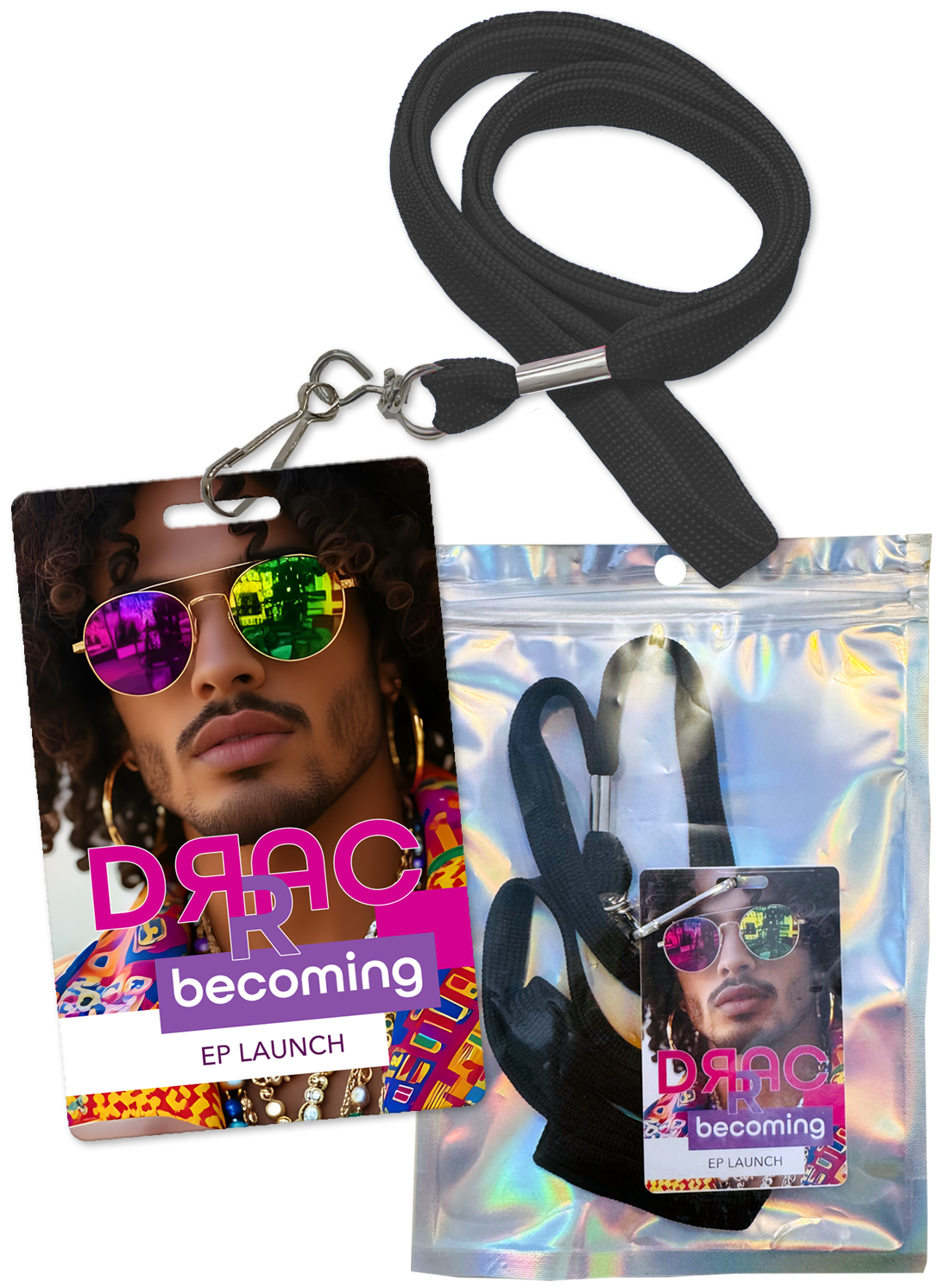 TapTunes Fan Pass wearable music card and lanyard